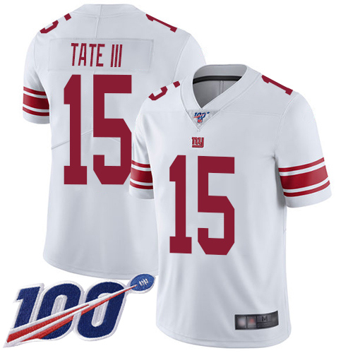 Men New York Giants #15 Golden Tate III White Vapor Untouchable Limited Player 100th Season Football NFL Jersey->women nfl jersey->Women Jersey
